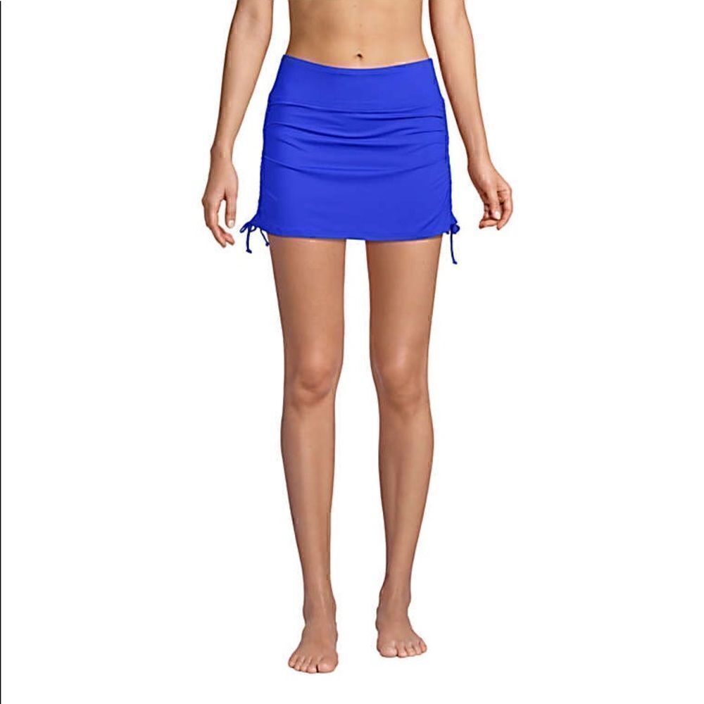Land’s End Plus size swim skirt adjustable length electric blue Various